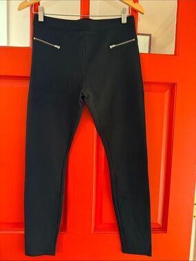 Black stretch rocker leggings
